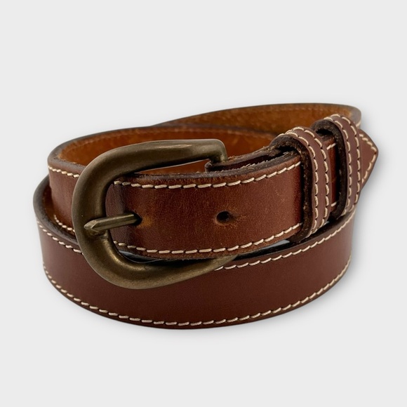 CLUB MONACO vintage brown leather belt size small/medium women’s - Picture 1 of 4